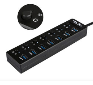 Hub 7 Puertos Usb 3.0 Con Teclas Super Speed 5gbps Led