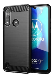 Funda Tpu Carbono Para Motorola G8 Power Lite + Templado 5d
