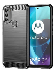 Funda Tpu Fibra Carbono Para Motorola Moto G71