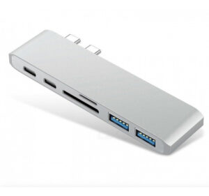 6 En 1 Hub Macbook Tipo C Hd 4k Adaptador Usb 3.0 Microsd Sd