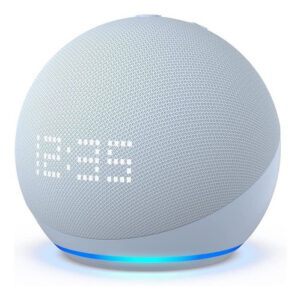 Amazon Echo Dot 5th Gen With Clock Con Asistente Virtual Alexa, Pantalla Integrada Cloud Blue 110v/240v