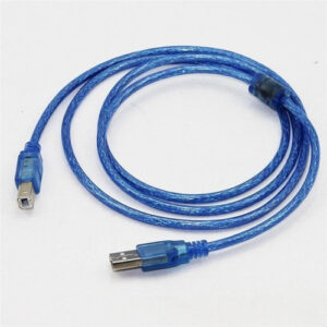 Cable Usb Impresora 2.0 Mallado 3 Mtrs Macho Hembra  Color Azul
